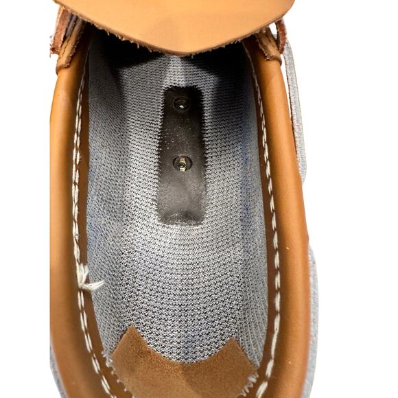 LL Bean USA Rubber Moccasin Bean Boots US 9N Leather Rubber Gum Sole 175061 - Picture 10 of 11